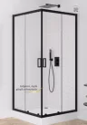 Zuhanykabin, Roltechnik New Trendy-Suvia Black 90x90,szögletes,zuhanytálcával ZS-0012/ZS-0040