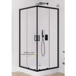   Zuhanykabin, Roltechnik New Trendy-Suvia Black 90x90,szögletes,zuhanytálcával ZS-0012/ZS-0040