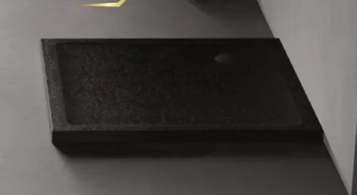 Zuhanytálca, Roltechnik 80x80, szögletes, fekete B-0562