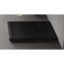 Zuhanytálca, Roltechnik 90x90, szögletes, fekete B-0563
