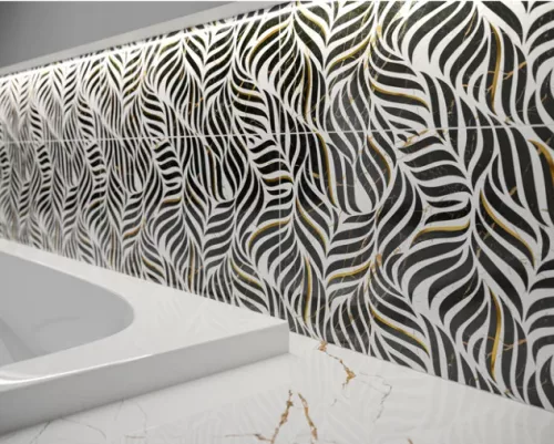 Dekorlap, Paradyz Alphaville Bianco Inserto Polysk 30x60
