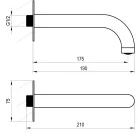 Egyéb csaptelep, Ravak ES 027.20BLM Kifolyókar, Black Matt X07P799