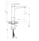 Mosdó csaptelep, Ravak LF 014.00CR Mosdócsaptelep 240 mm, lefolyó nélkül, króm X070471