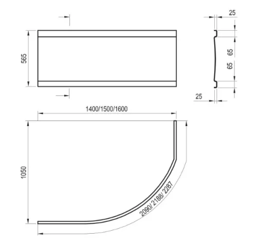 Előlap, Ravak Előlap 'A' Rosa I 140 cm akrilkádhoz (hófehér) CZH1000A00