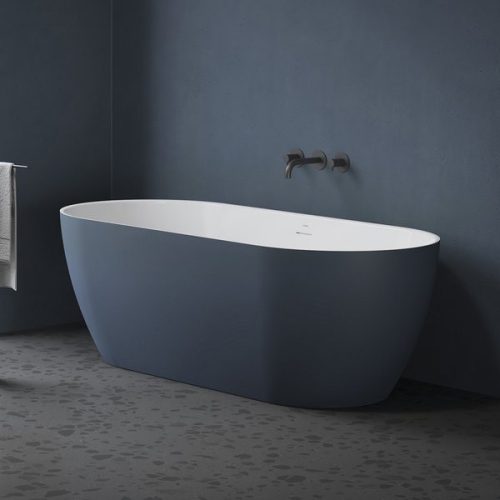 Kád, Ravak Freedom O Tec 170x77 Deepsea Blue/fehér szabadonálló, fehér lefolyóval CD21400000