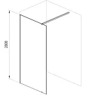 Walk-in, Ravak Walk In Wall-110 v.200 fehér+transparent GW9WD0E00Z1