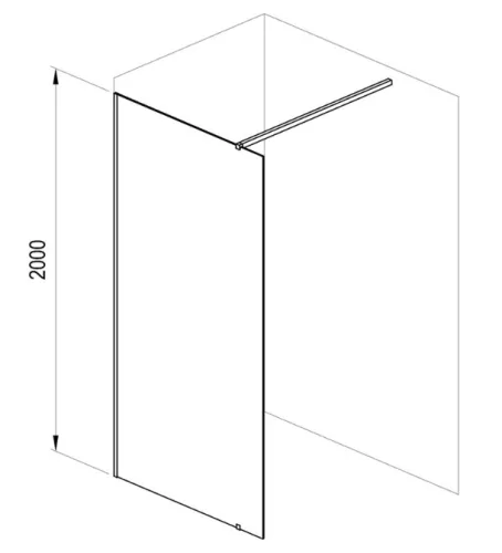 Walk-in, Ravak Walk In Wall-130 v.200 krómhatású+transparent GW9WJ0C00Z1
