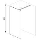 Walk-in, Ravak Walk In Wall-150 v.200 krómhatású+transparent GW9WP0C00Z1