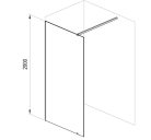 Walk-in, Ravak Walk In Wall-140 v.200 fehér+transparent GW9WM0E00Z1