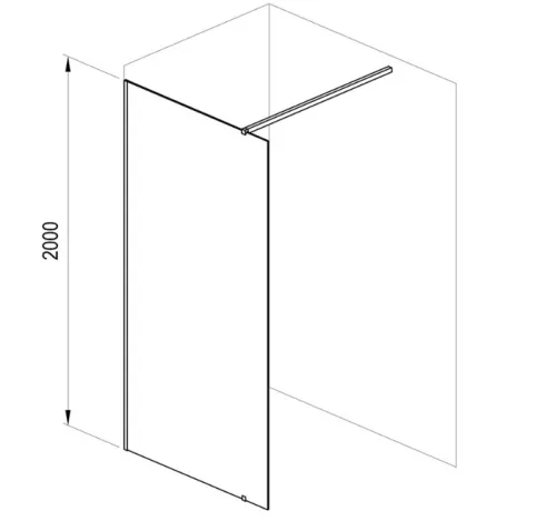 Walk-in, Ravak Walk In Wall-60 v.200 fehér+transparent GW9W00E00Z1