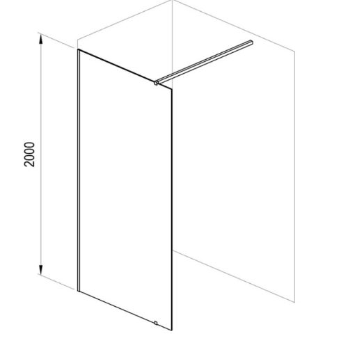 Walk-in, Ravak Walk In Wall-60 v.200 krómhatású+transparent GW9W00C00Z1
