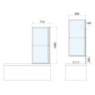 Kádparaván, Sapho Polysan KAGERA teleszkópos kádparaván, 71 cm, matt fehér 30336W