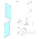 Kádparaván, Sapho Gelco LORO kádparaván, 75 cm, króm GN1175