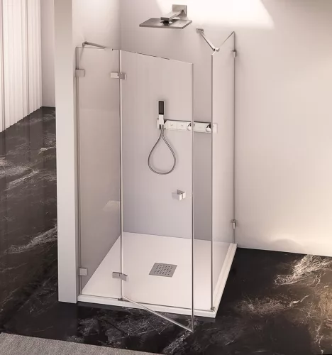 Zuhanyajtó, Sapho Polysan FORTIS EDGE nyílóajtó sarokbelépéshez, 100 cm, balos FL1210L