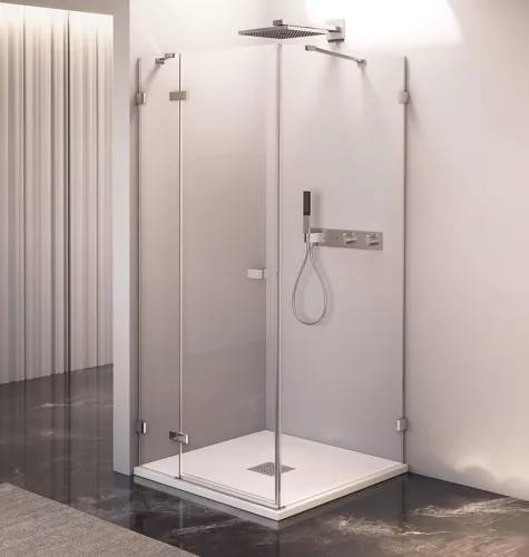 Zuhanyajtó, Sapho Polysan FORTIS EDGE nyílóajtó sarokbelépéshez, 120 cm, balos FL1212L