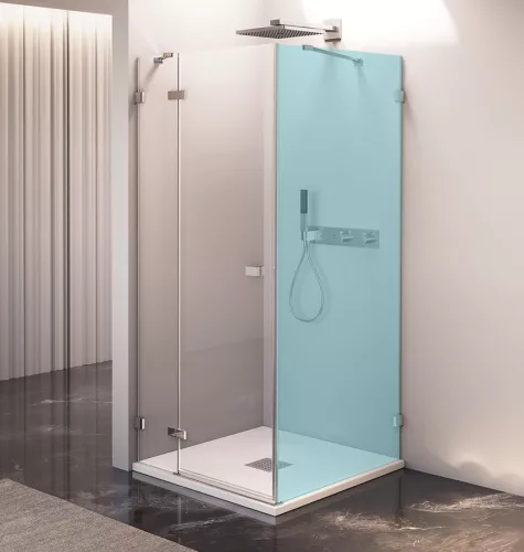 Zuhanyajtó, Sapho Polysan FORTIS EDGE nyílóajtó sarokbelépéshez, 90 cm, balos FL1290L