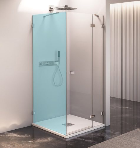 Zuhanyajtó, Sapho Polysan FORTIS EDGE nyílóajtó sarokbelépéshez, 90 cm, jobbos FL1290R