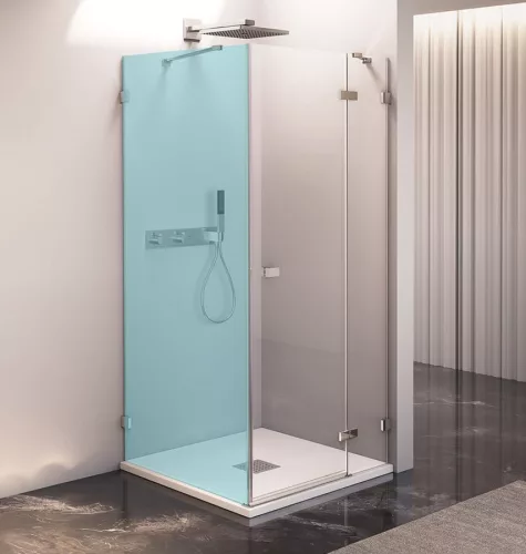 Zuhanyajtó, Sapho Polysan FORTIS EDGE nyílóajtó sarokbelépéshez, 90 cm, jobbos FL1290R