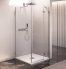 Zuhanyajtó, Sapho Polysan FORTIS EDGE nyílóajtó sarokbelépéshez, 90 cm, jobbos FL1290R