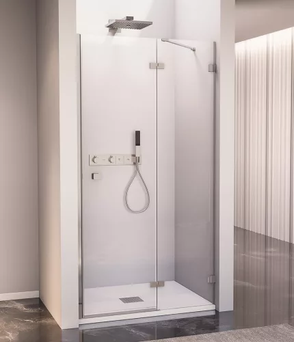 Zuhanyajtó, Sapho Polysan FORTIS EDGE nyílóajtó fix résszel, 110 cm, jobbos FL1611R