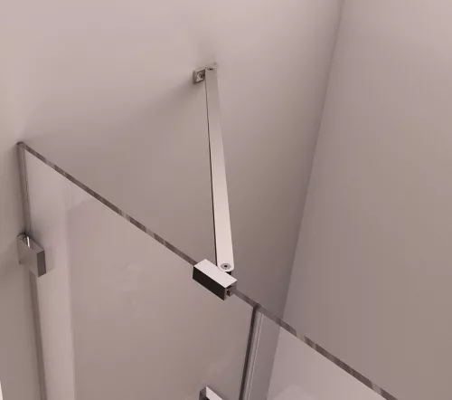 Zuhanyajtó, Sapho Polysan FORTIS EDGE nyílóajtó fix résszel, 110 cm, jobbos FL1611R