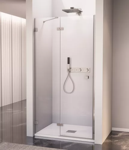 Zuhanyajtó, Sapho Polysan FORTIS EDGE nyílóajtó fix résszel, 90 cm, balos FL1690L