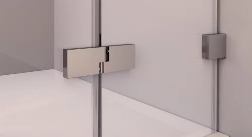 Zuhanyajtó, Sapho Polysan FORTIS EDGE nyílóajtó fix résszel, 90 cm, balos FL1690L