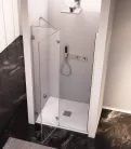 Zuhanyajtó, Sapho Polysan FORTIS EDGE nyílóajtó fix résszel, 90 cm, balos FL1690L