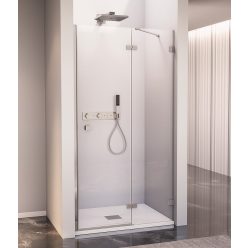   Zuhanyajtó, Sapho Polysan FORTIS EDGE nyílóajtó fix résszel, 90 cm, jobbos FL1690R