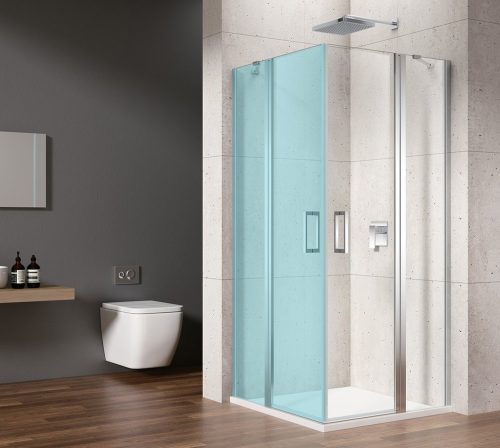 Zuhanyajtó, Sapho Gelco LORO nyílóajtó fix résszel, sarokbelépős kabinhoz 100 cm GN4810