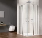 Zuhanyajtó, Sapho Gelco LORO nyílóajtó fixrésszel, sarokbelépős kabinhoz, 90 cm GN4890