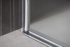 Zuhanyajtó, Aqualine PILOT duplaszárnyas nyílóajtó, 80 cm, matt üveg PT082