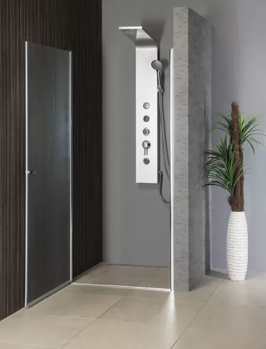 Zuhanyajtó, Aqualine PILOT nyílóajtó, 70 cm, matt üveg PT090