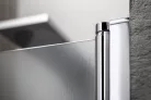 Zuhanyajtó, Aqualine PILOT duplaszárnyas nyílóajtó, 90 cm, matt üveg PT092