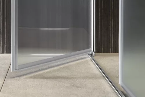 Zuhanyajtó, Aqualine PILOT duplaszárnyas nyílóajtó, 100 cm, matt üveg PT102