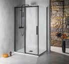 Fix fal, Sapho Polysan ALTIS LINE BLACK oldalfal, 100 cm, fekete AL6112B