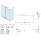 Fix fal, Sapho Polyasn LUCIS LINE oldalfal, 70 cm, króm DL3215