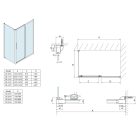 Fix fal, Sapho Polyasn LUCIS LINE oldalfal, 80 cm, króm DL3315