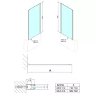 Fix fal, Sapho Polysan DEEP oldalfal, 165x90 cm MD3316