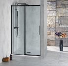 Zuhanyajtó, Sapho Polysan ALTIS LINE tolóajtó, 150 cm, matt fekete AL4212B