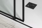 Zuhanyajtó, Sapho Polysan ALTIS LINE tolóajtó, 150 cm, matt fekete AL4212B