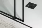 Zuhanyajtó, Sapho Polysan ALTIS LINE tolóajtó, 160 cm, matt fekete AL4312B
