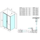 Zuhanyajtó, Sapho Gelco  SIGMA SIMPLY tolóajtó, 110 cm, króm GS1111