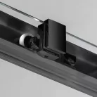 Zuhanyajtó, Sapho Gelco SIGMA SIMPLY BLACK tolóajtó, 110 cm, fekete GS1111B