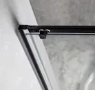 Zuhanyajtó, Sapho Gelco SIGMA SIMPLY BLACK tolóajtó, 110 cm, fekete GS1111B
