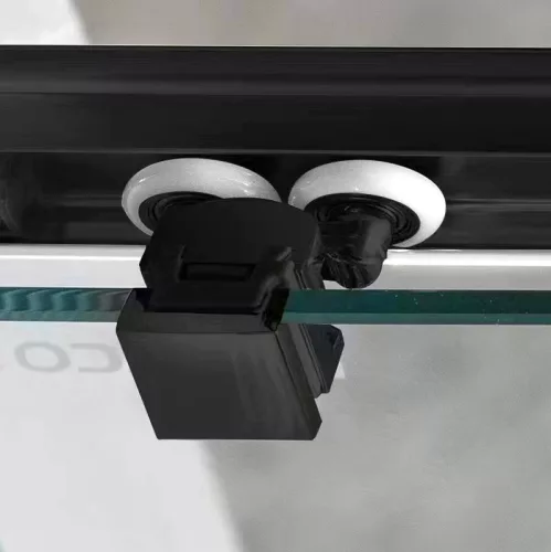 Zuhanyajtó, Sapho Gelco SIGMA SIMPLY BLACK tolóajtó, 110 cm, fekete GS1111B