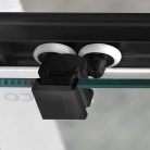 Zuhanyajtó, Sapho Gelco SIGMA SIMPLY BLACK tolóajtó sarokbelépéshez, 120 cm, fekete GS2112B