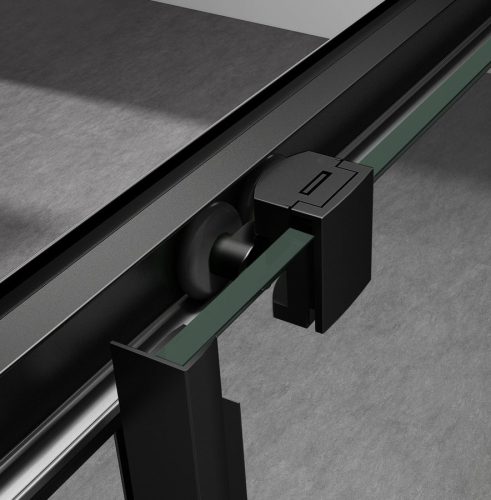 Zuhanyajtó, Sapho Gelco SIGMA SIMPLY BLACK tolóajtó sarokbelépéshez, 100 cm, brick üveg GS2410B