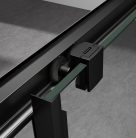 Zuhanyajtó, Sapho Gelco SIGMA SIMPLY BLACK tolóajtó sarokbelépéshez, 80 cm, brick üveg GS2480B