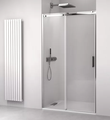 Zuhanyajtó, Sapho Polysan THRON LINE tolóajtó fixrésszel, görgők nélkül 1180-1210mm TL5012